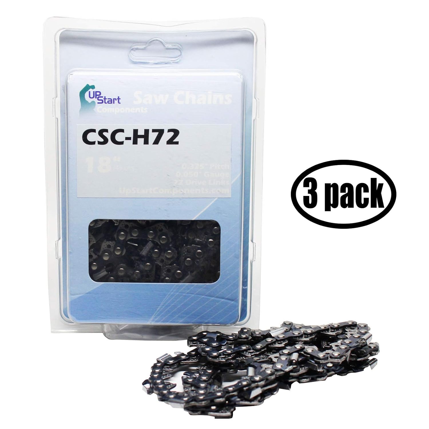 Amazon.com: UpStart Components 3-Pack 18" Semi Chisel Saw Chain for Echo CS-440  Chainsaws - (18 inch, 0.325" Pitch, 0.050" Gauge, 72 Drive Links, ...