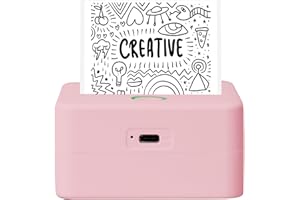 Core Innovations Wireless Mini Portable Inkless Thermal Printer & LabelMaker + Paper Pink
