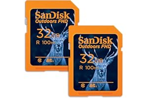 SanDisk 32GB 2-Pack Outdoors FHD SDHC UHS-I Memory Card (2x32GB)- Up to 100MB/s, C10, Trail Camera SD Card - SDSDUNR-032G-GN6