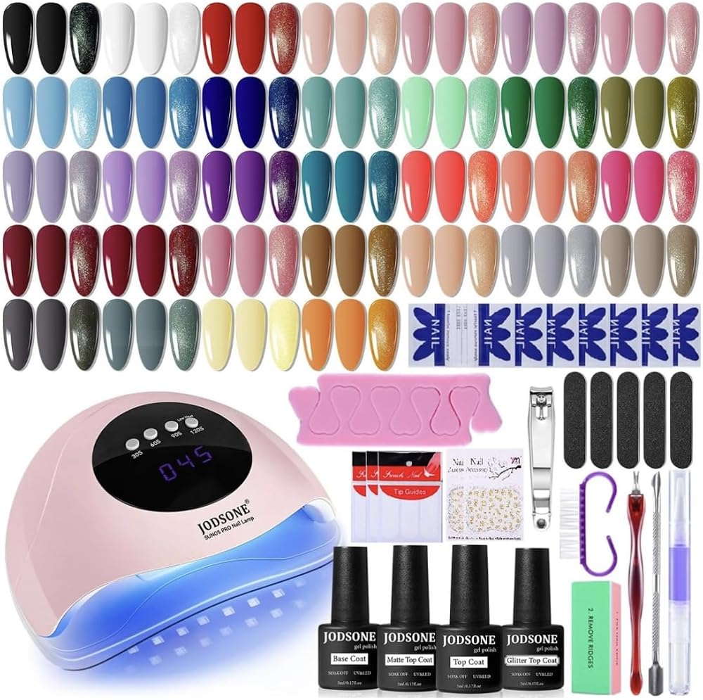 JODSONE Gel Nail Polish Kit with UV Light 32 Colors + Tools