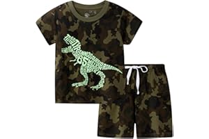 BIBNice Toddler Boy Clothes Kids Summer Cotton Outfits Shirt Short Sets Size 2-7