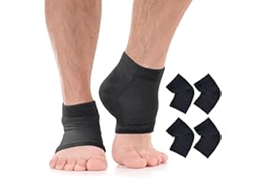 ARMSTRONG AMERICA Moisturizing Socks for Men & Women | Cracked Heel Treatment with Aloe Vera | Moisturizer Heel Callus Remover | Aloe Socks for Cracked Heels & Dry Feet | Lotion Gel Sleeves (X-Large - Black)