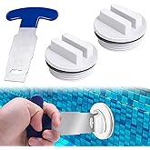 Vizava 2pk 1.5" Threaded Pool Plug with 1pk T Wrench 1 1/2 Inch Pool Jet Spa Return Line Winter Plug Sp1022c with O-Ring for Winter Pool Compatible for Hayward,Pentair,Sta-Rite Pool Filter Darin Plug