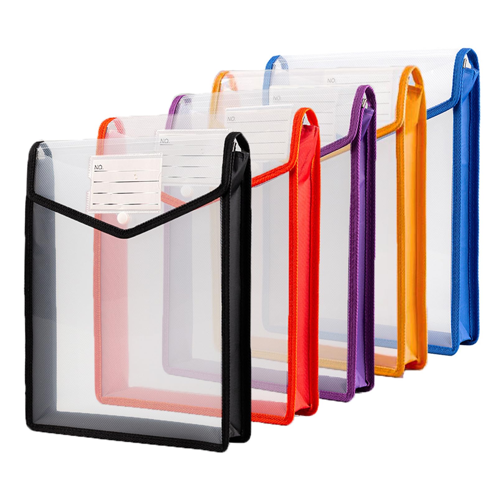 Mua Button Type File Bag, File Case, Set of 5, Transparent, Stylish ...