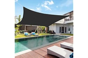 TYRANITAR Waterproof Rectangle Sun Shade Sails Patio Awning, Outdoor UV Block Sunshade Swimming Pool Sun Awning for Outdoor Patio Garden Backyard L-AWN and Carport
