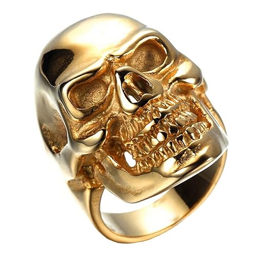HIJONES Mens Stainless Steel Cool Gothic King Cobra Snake Biker Rings Fashion Animal Adjustable Jewelry Silver Gold Size 7　並行輸入品 HIJONES Men\u0027s Jewelry Stainless Steel Cross Style Black Stone Ring