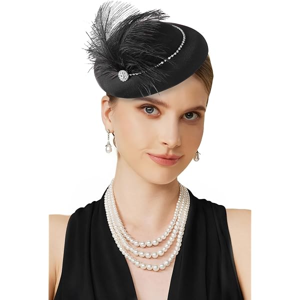 Women\'s Derby Hat Fascinator Pillbox Headband for Formal Events Dodheah Fascinators Hat for Women Tea Party Derby Hats  main image 3