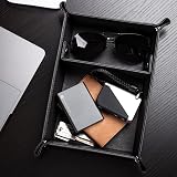 Leather Valet Tray - PU Organizer for Keys & Watch Storage view 9