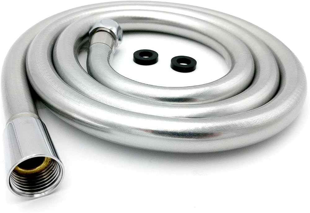 Xcel Home 1.5m WRAS Shower Hose Leak-Proof Pearl Silver PVC Anti-Kink Solid