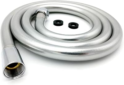 Xcel Home 1.5m WRAS Shower Hose Leak-Proof Pearl Silver PVC Anti-Kink Solid