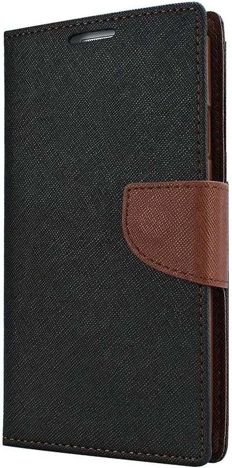 Avzax Luxury Diary Wallet Style Flip Cover Case with Magnetic Lock for HTC U Ultra (Black)