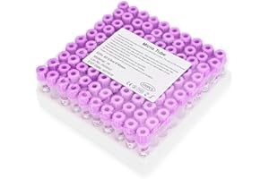 Meterbox Micro Blood Collection Tubes 0.5ml EDTA K3 Collecting Lab Tube for Lab Test Tubes Pet Animals Veterinary 100 Pcs Wrap Packaging