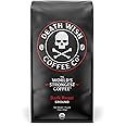 DEATH WISH COFFEE Ground Coffee Dark Roast [16 oz.] The World's Strongest Coffee - Organic, Fair Trade, Strong Coffee Grounds