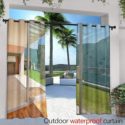 Amazon Com Tim1beve Outdoor Window Curtains Landscape Apartment