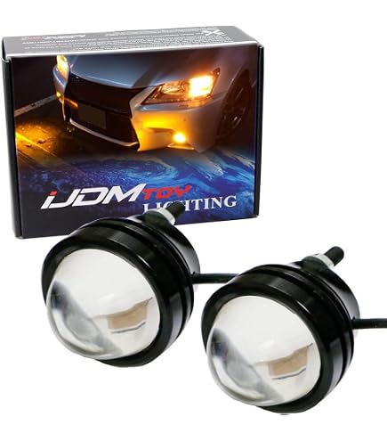 Universal 3.5" Round Yellow Fog Light Kit With Glass Lens & H3 Bulbs