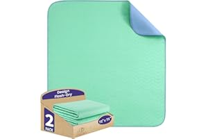 ESWIN Washable Underpads,36" x 72" (Pack of 2) - Super Absorbency Reusable Bedwetting Incontinence Pads for Kids, Adults, Elderly, and Pets - Waterproof Protective Pad for Couch, Sofa, Floor,Bed