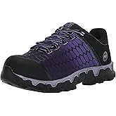Timberland PRO Women's Powertrain Sport Alloy Safety Toe Static Dissipative Industrial Athletic Work Shoe, Black/Purple-2024 New, 5.5M