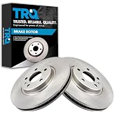 TRQ Front Brake Rotor Set Vented | For 2009-2017 Audi Q5 2011-2016 A4 A4 Quattro 2011-2014 A5 2011-2017 A5 Quattro 2012-2014 A6 2013-2016 A4 allroad allroad