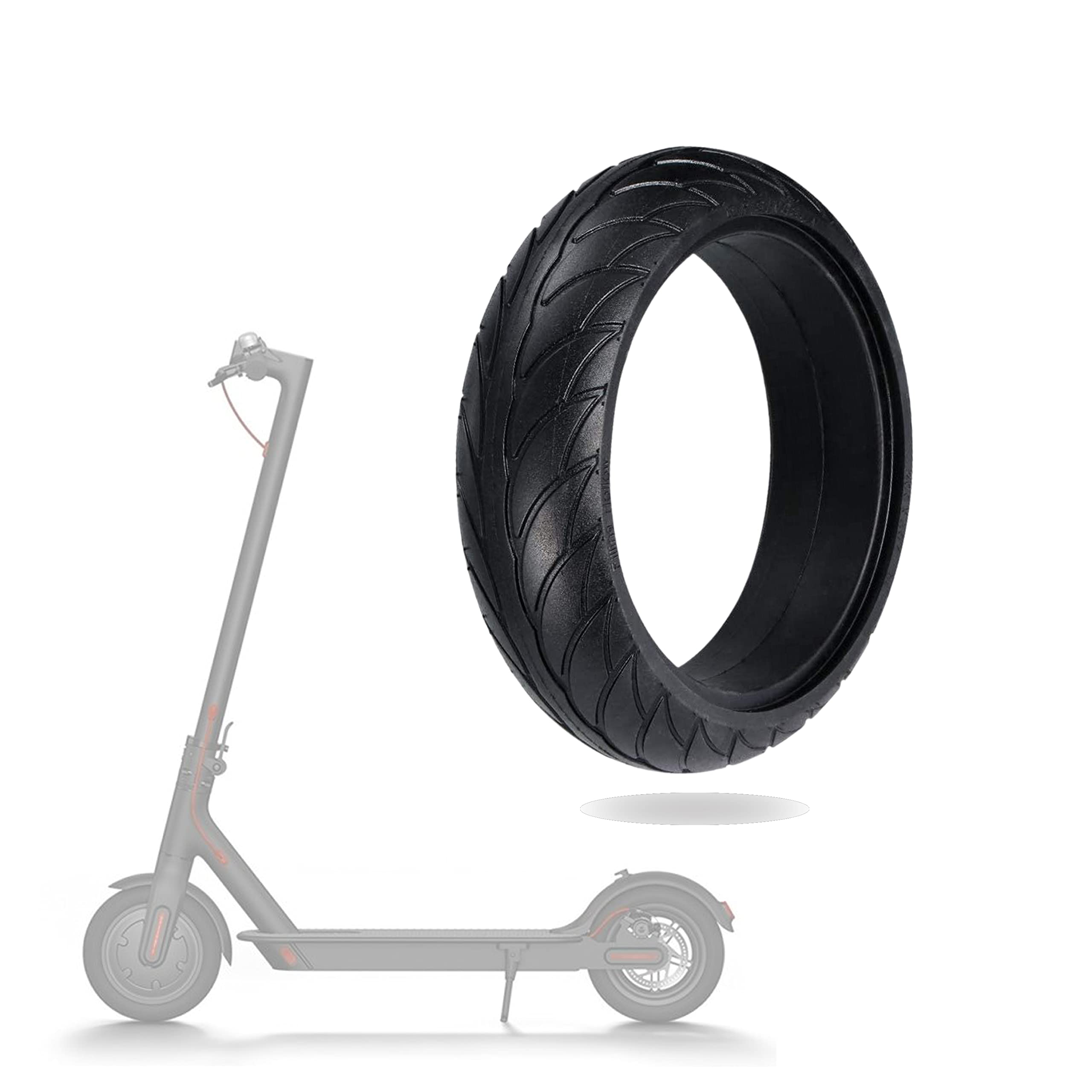 GLDYTIMES Solid Tire 8 Inch Front Rear Solid Tire for Ninebot ES1 ES2 ES3 ES4 Electric Scooter Wheel Replacement (black-a) — image 1