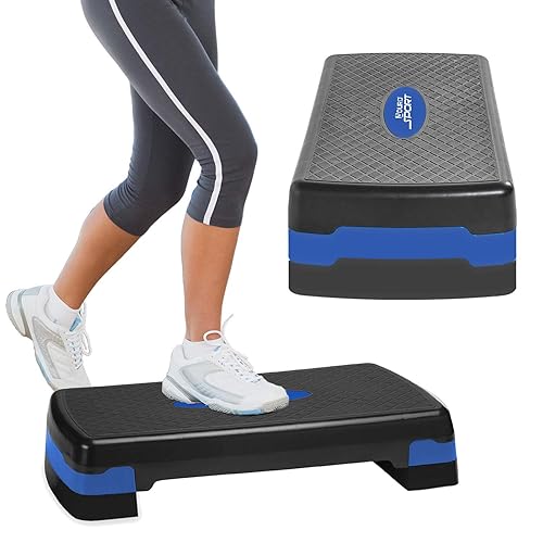 Aduro Sport Aerobic Exercise Step Deck, Adjustable Workout Fitness