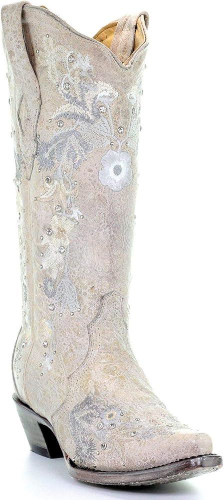 corral women's embroidered rose western boots
