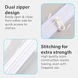 Vivo Technologies 4ft Transparent Clothes Garment Rail Cover Zip Over Cover view 5