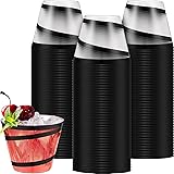 Gejoy 9 oz Rimmed Swirl Plastic Cups Disposable