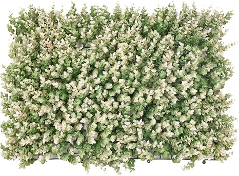 Amazon Ynfngxu 人工的な生垣植物模造グリーンプライバシースクリーンプラスチック生垣背景パッド偽フェンス格子壁装飾 色 C 造花 オンライン通販