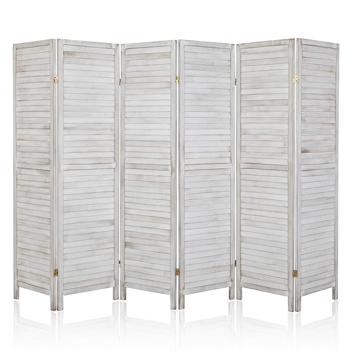 Buy Bonnlo Upgraded Heavy Duty Folding Pine Wood Room Divider Screens