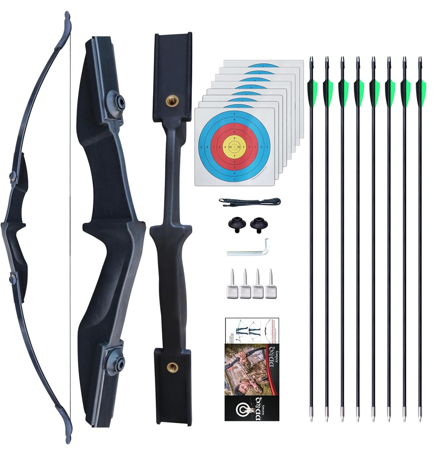 Bow and Arrow Set for Adult,30lbs 40lbs Archery Set for Beginners Recurve Bow Right and Left Handed Outdoor Bow Hunting Training Target(40LBS)