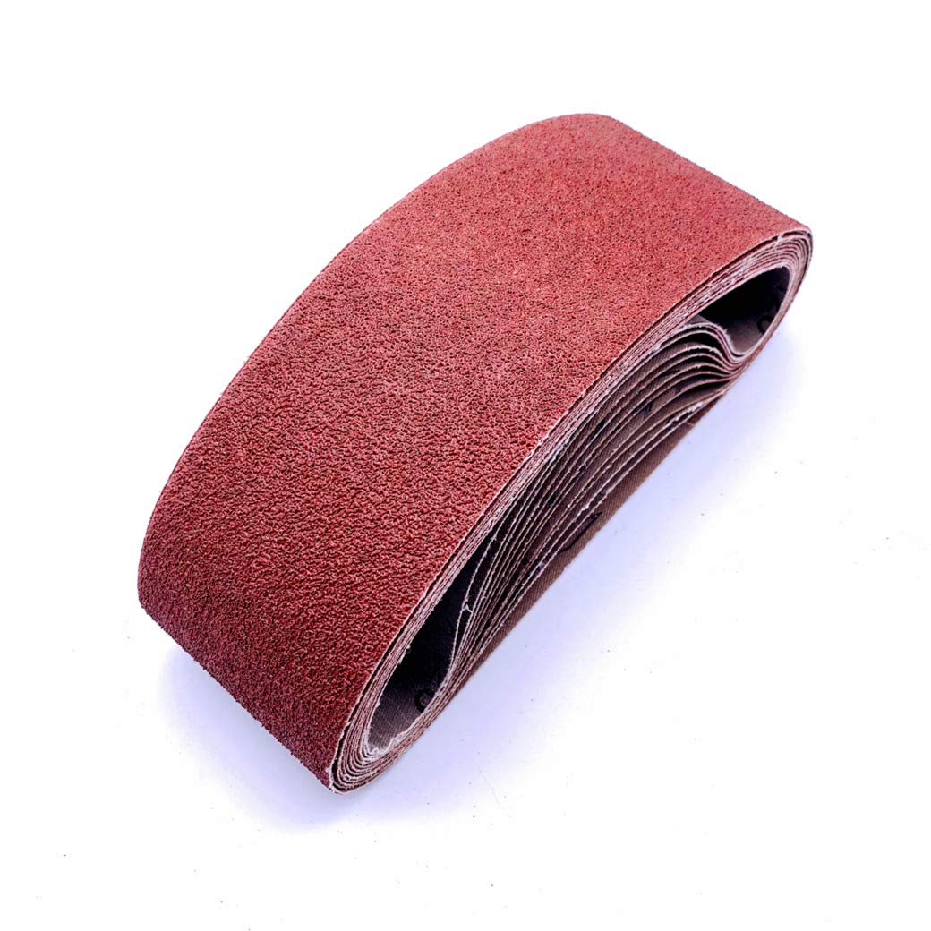3x18 Inch Sanding Belts,Aluminum Oxide Belt for Belt Sander, 3x18 Sanding Belts Assorted(2 Each of 40 60 80 100 120 Grits),10 Pack(3x18 Inch)