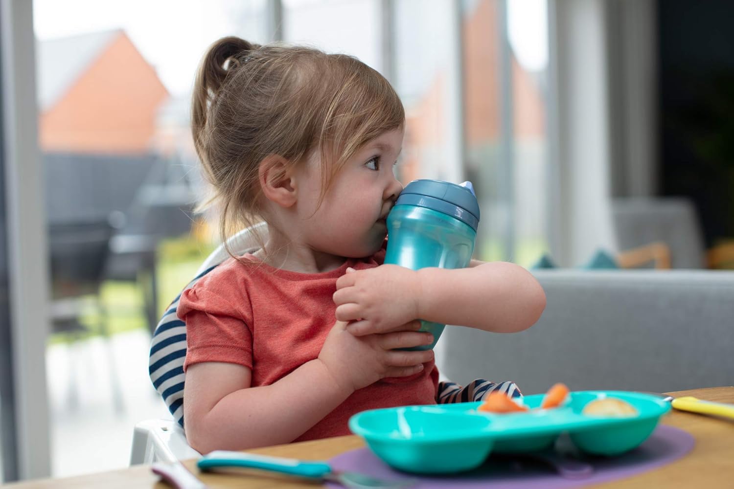 Tommee Tippee Non-Spill Insulated Sippee Toddler Tumbler Cup, 12+ Months, 9 Ounce, 3 Count, Girl, Purple, Pink and Blue : Baby
