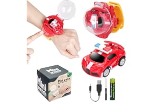 TOMATONG 2023 Remote Control Car Watch Toys with LED Light,2.4 GHz Mini Racing Cars Wrist Toy for Kids Adults,RC Small Car Interactive Outdoor Game Christmas Halloween Birthday Gifts,Red