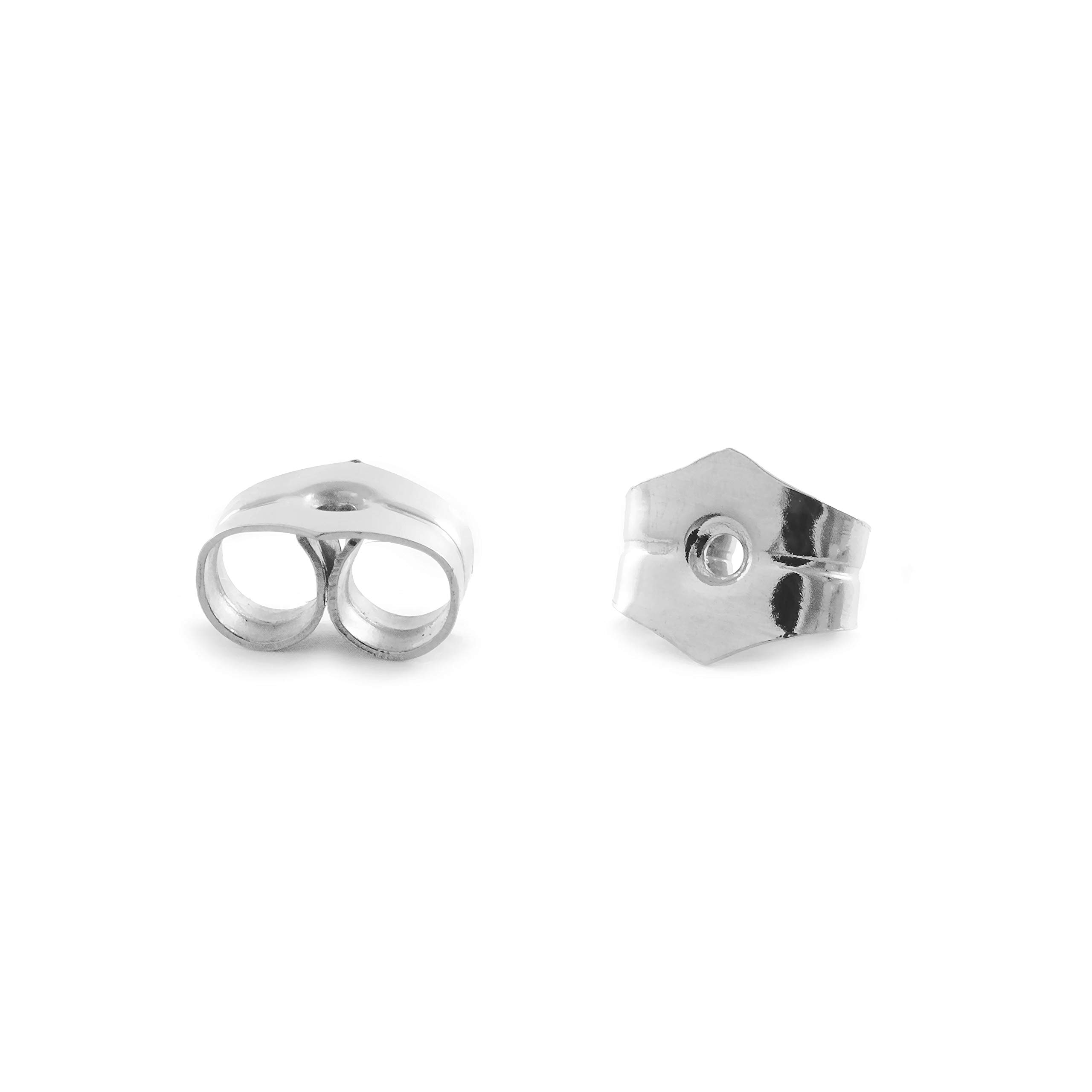 Earrings closures white gold (1 Pair) (Large Size) 18kts