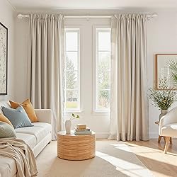 Zeerobee Wood Curtain Rods for Windows 66 to 120, 1