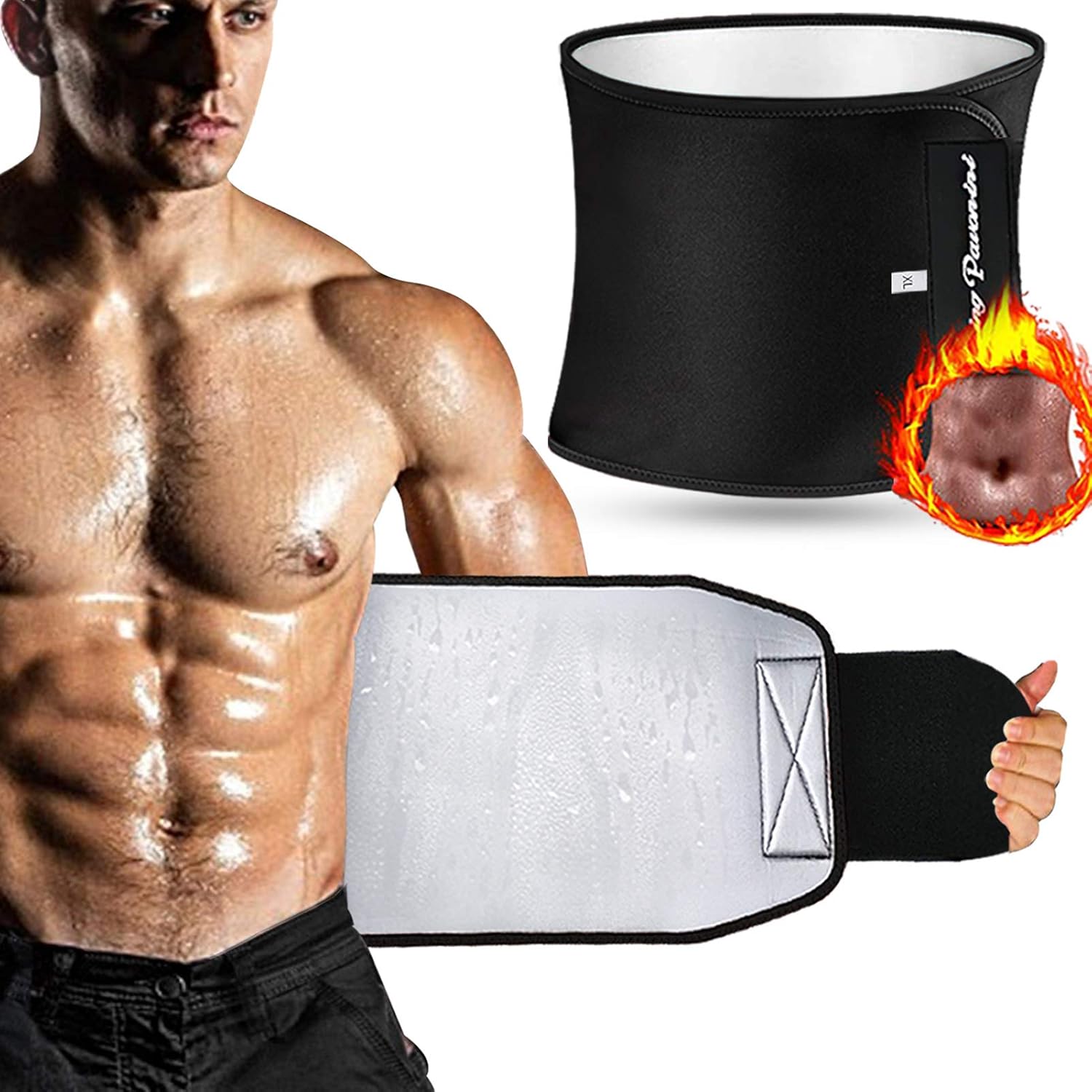 Waist Trimmer for Women & Mens Waist Trainer Sweat Belt Plus Size, Upgraded: Clothing