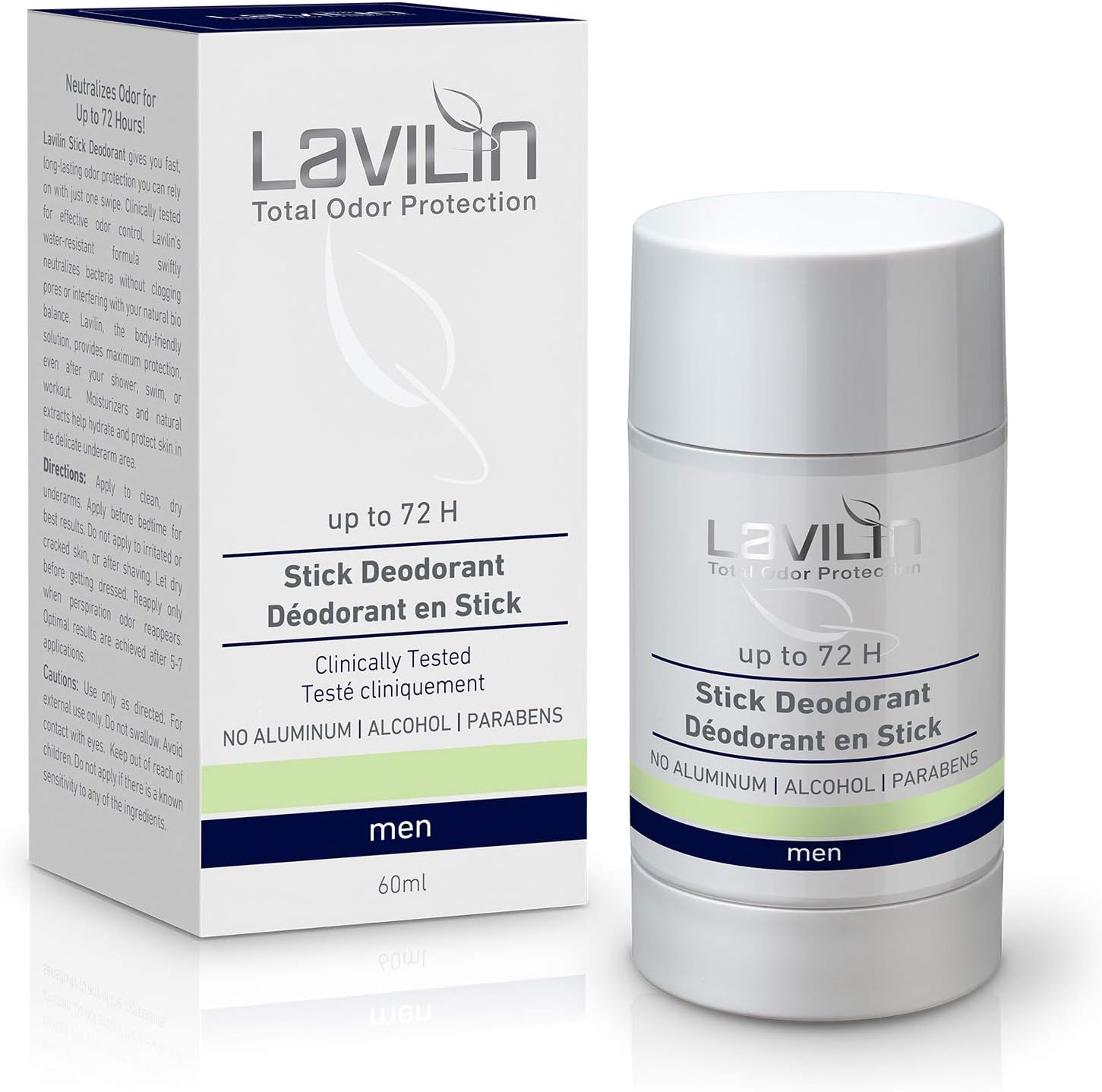 LAVILIN Men’s Underarm Stick Deodorant, Up to 72 Hours Protection The Ultimate and Different Way to Prevent Unpleasant Odors