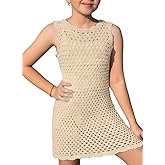 blibean Girls Swimsuit Cover Up Knit Cutout Bathing Suit Crochet Beach Dress Size 6-15 Years