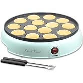 Baker's Friend Mini Pancakes Maker Machine, Dutch Mini Pancake Griddle, 14 Holes Electric Poffertjes Pan, Ideal for Breakfast, Snacks, Desserts &amp; More