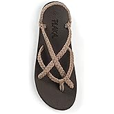 Plaka Lagoon Arch Support Sandals for Women - Comfort Collection, Strappy Braided & Water-Resistant Design - Ideal for Walking, Beach & Summer Use - High-Quality Patented Sole