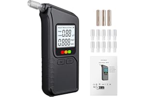 Proster Dual-Sensor Breathalyzer with LCD Display - Professional-Grade Portable Alcohol Tester, 0-3.00g/L Detection Range wit
