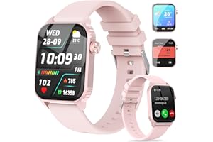 TRAUSI Smart Watches for Women Men, 1.83" HD Smartwatch with 120 Sports Modes, Heart Rate/Sleep Monitor, IP67 Waterproof, Bluetooth Call & Music Control for iPhone/Android