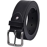 LABMGW Men's Belt Big and Tall Leather Jeans Dress Belt Black Brown 36-81 Inch