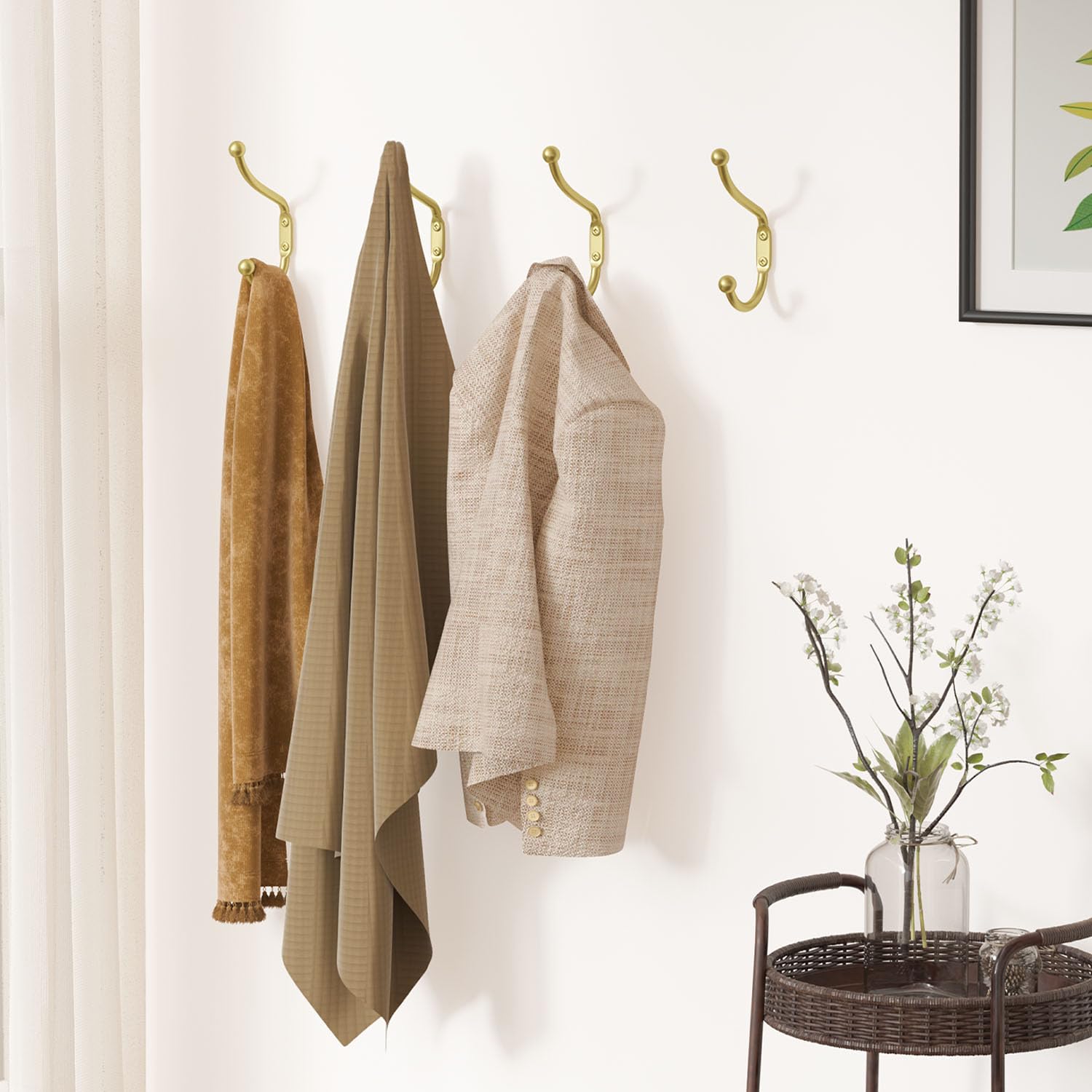 Mua Josmimic Gold Coat Hooks Wall Mount - Wall Hooks for Hanging, Heavy ...