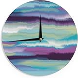 KESS InHouse Nina May "Artika Blue" Teal Purple Wall Clock, 12"