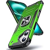 DASFOND Designed for iPhone 16 Case, Military Grade Shockproof Protective Phone Case Cover with Enhanced Metal Ring Kickstand [Support Magnet Mount] for iPhone 16 6.1 inch, Grass Green