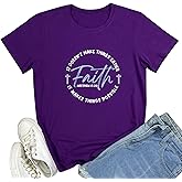BLACKMYTH Womens Faith Graphic Tees Fashion Tshirts