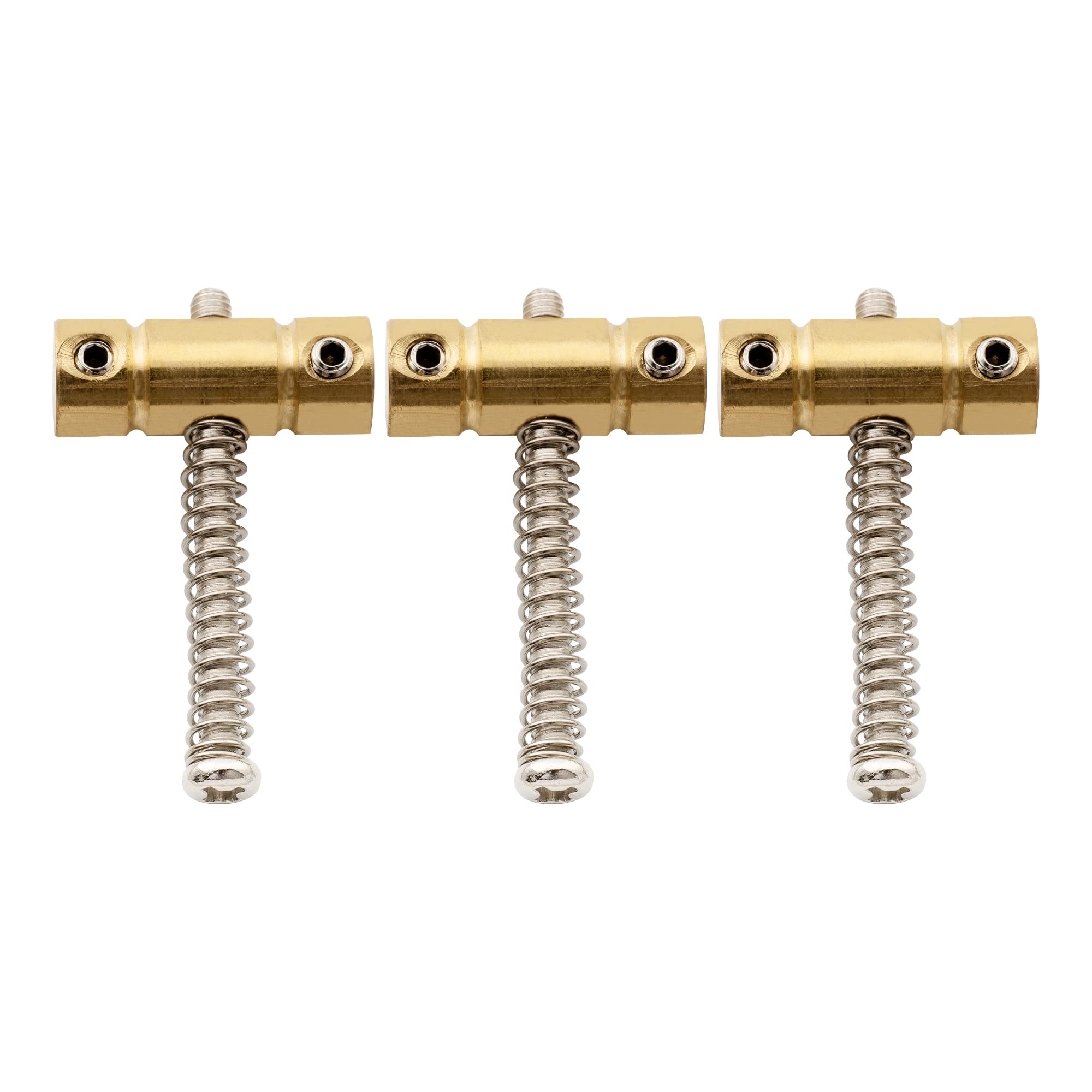 Musiclily Pro 10.8mm Brass Guitar Bridge Saddles Barrel Saddle for Vintage Tele/Telecaster Style Electric Guitar, Chrome (Set of 3)
