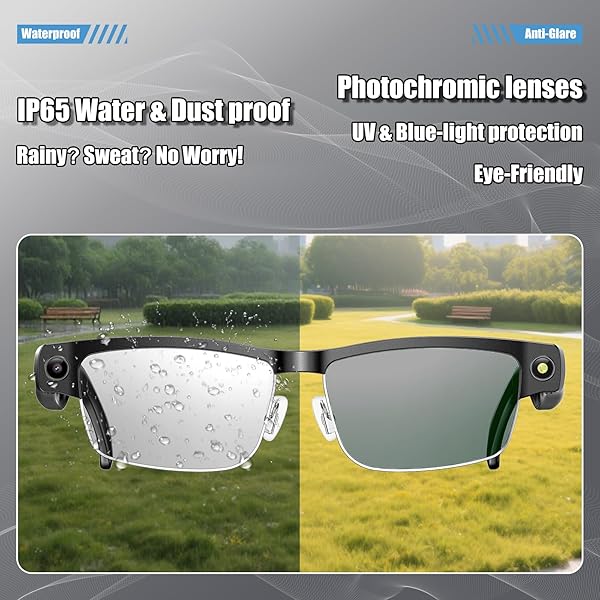 DORMIRO CAMERA GLASSES, SMART GLASSES WITH HIDDEN CAMERA AND BLUETOOTH FOR MEN/WOMEN 8MP 4K HD VIDEO RECORDING ANTI-SHAKE 32G SUPPORT CHART GPT,WIFI,AI VOICE ASSISTANT,TRANSLATE,MUSIC