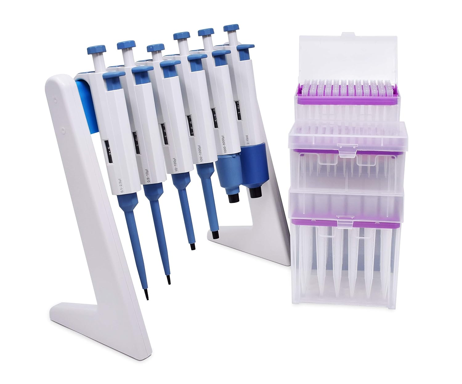 Complete Micropipette Kit 0.1μl to 10ml 6 Pipettors (0.12.5μl, 0.5